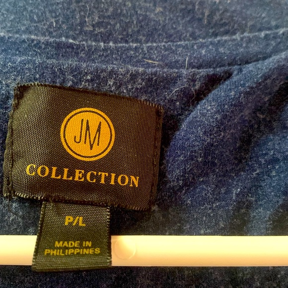 3/$15. JM Collection navy and white tunic top size PL - Picture 3 of 5